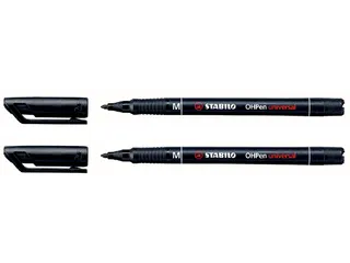 Viltstift STABILO OHpen 843/46 permanent rond medium zwart - 1