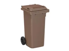 container,120l,HxBxD 933x500x550mm,deksel bruin,romp HDPE bruin