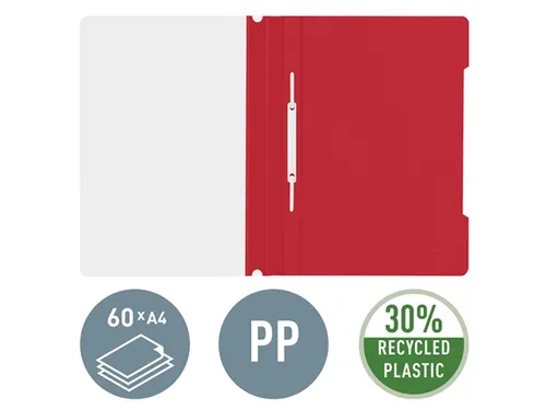 Snelhechter Leitz 4191 standaard A4 rood 30% gerecycled plastic