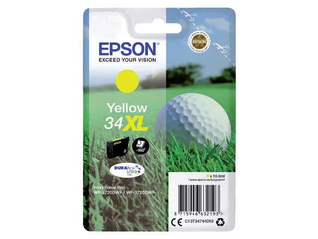 Inktcartridge Epson 34XL T3474 geel HC C13T34744010