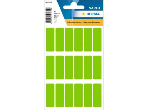 HERMA 3655 Universele etiketten 12x34mm Groen 90 stuks