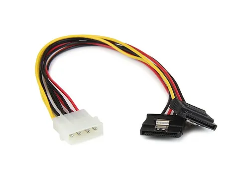 30cm LP4 naar 2x Vergrendelbare Y-adapter Splitterkabel SATA Voeding