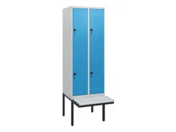 Dubbeldekse dekenkist,HxBxD 1950x600x815mm,2x2vak.,vak B 300mm
