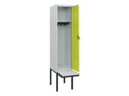 locker met bank,HxBxD 1950x400x815mm,1vak,vak B 400mm,draaigrendel