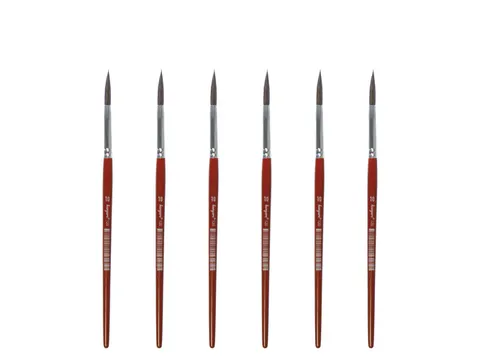 Penseel Kangaro Serie 120 rond Nr. 10 geitenhaar doos 6 stuks