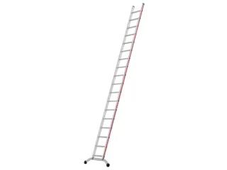 ladder,eenzijdig,18,verstevigde treden,balk L 4,72m,aluminium - 2