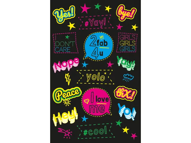 Neon etiket Z-design Kids teksten