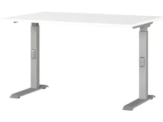 In hoogte verstelbaar bureau,HxBxD 680-910x1200x800mm,blad wit - 1