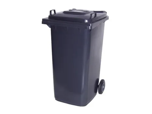Vuilcontainer PE 240 liter HxBxD 1100x580x740mm met wielen grijs