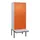 PBM-locker met bank,HxBxD 2120x800x815mm,2vak,vak B 400mm,draaigrendel