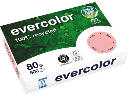 Evercolor gekleurd Gerecycleerd Papier A4 Roze