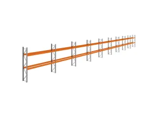 palletstelling,basis+8xaanbouw,HxBxD 3360x33400x750mm,vakl. 3400kg - 1