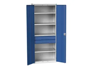 universele kast,HxBxD 2000x800x550mm,4xStalen bodem,2lade(n) - 1