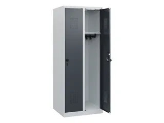 schoollocker,HxBxD 1530x600x500mm,2vak,vak B 300mm,draaigrendel - 1