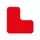 plaksymbool,L-vorm,markering HxB 100x100mm,PVC,rood