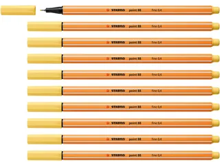 Fineliner STABILO point 88/23 fijn lichtgeel - 8