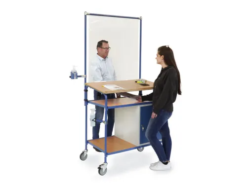 Mobiele lessenaar,m. hygiëne-uitrusting,HxBxD 2305x1105x659mm,m. kast
