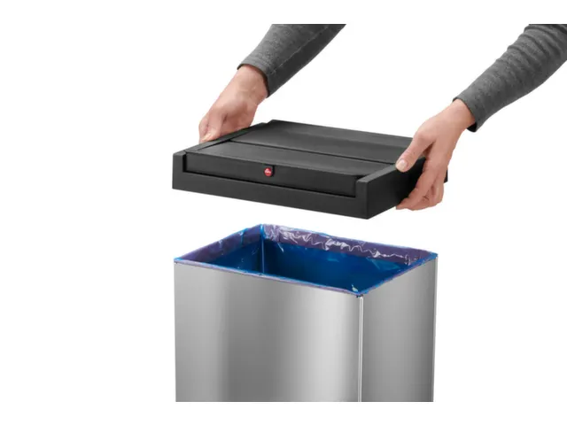 RVS afvalbakken,52l,HxBxD 763x339x260mm,romp RVS