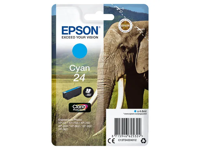 Epson 24 T2422 inktcartridge cyaan