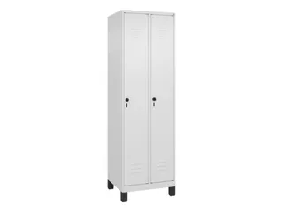locker,HxBxD 1950x600x500mm,2vak,vak B 300mm,draaigrendel,voeten - 1