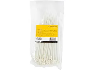 20cm Kabelbinders met montagegat 4mm wit 100 stuks - 6