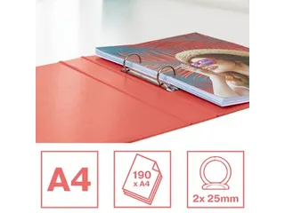Colour'Breeze ringmap 2rings PP A4 harde kaft koraal - 3