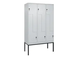 Z-garderobekast,HxBxD 2120x1200x500mm,vak B 200/400mm,draaigrendel