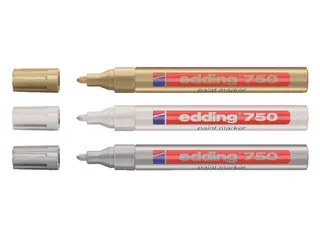 Viltstift edding 750 lakmarker rond goud 2-4mm - 2