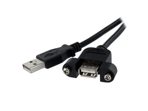 60cm lange op paneel gemonteerde USB kabel A naar A F/M