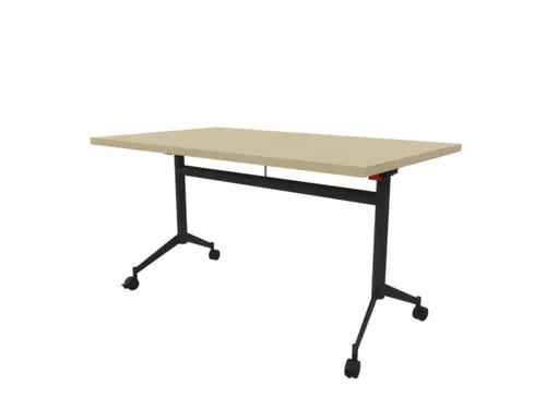 klaptafel,HxBxD 750x1400x800mm,hoekig,T-voet donkergrijs,ovale buis