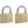 Hangslot MasterLock 150EURT 2 gelijksluitend messing 50mm