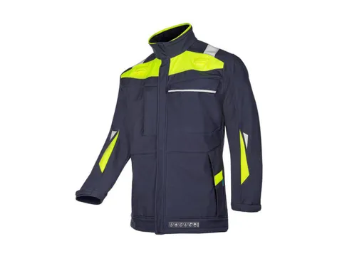 Softshell Sioen Umiat, jaune/bleu marine, taille M, la piece