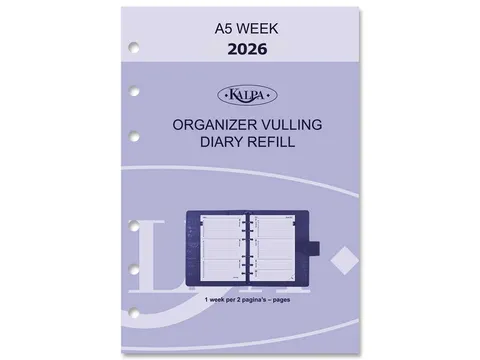 Agendavulling 2026 Kalpa A5 7dagen/2pagina's