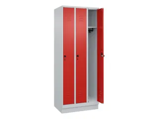 locker,HxBxD 1950x750x500mm,3vak,vak B 250mm,draaigrendel,sokkel - 2