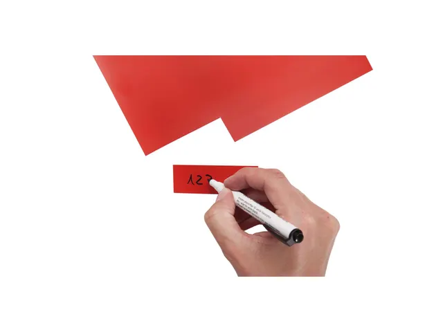Magneetvel MAUL 200x300mm rood beschrijf- wisbaar en te knippen