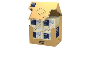 Tork 477588 Soft Dinnerservet Advanced Champagne 39x39cm - 3