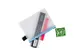 etui A6 PVC-vrij transparant met neon blauwe ritssluiting