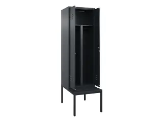 PBM-locker met bank,HxBxD 2120x600x815mm,2vak,vak B 300mm,cil.-slot - 2