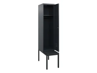 locker met bank,HxBxD 1950x400x815mm,1vak,vak B 400mm,cil.-slot - 2