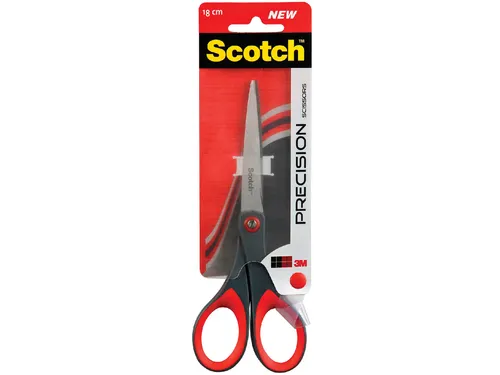 Schaar Scotch 18cm precision rood blister