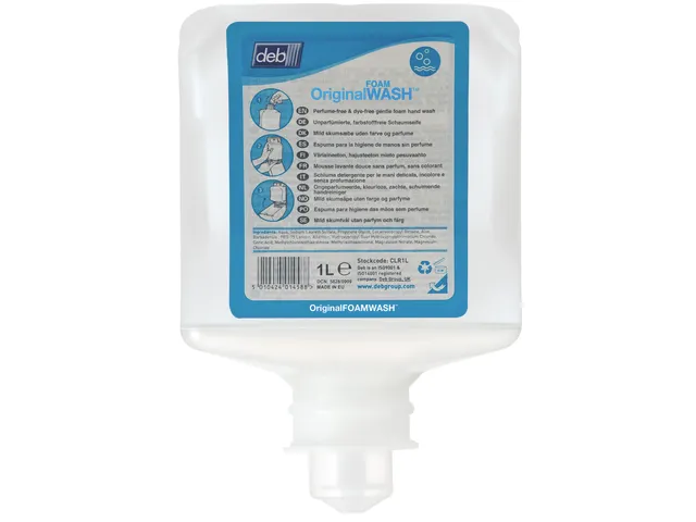 DEB Original Foam Wash 1 liter, doos 6 flacons