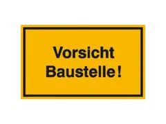 aanwijzingsbord,Pas op! Bouwplaats,aluminium gemerkt,gemoffeld