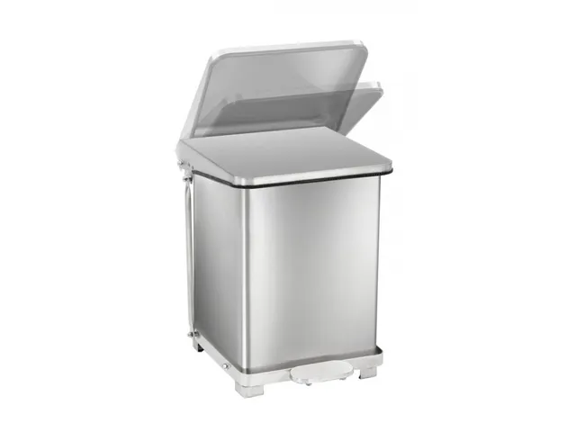 Poubelle à pédale industrielle 27L inox mat
