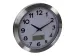 Aluminium Wandklok Lcd-display Thermometer Hygrometer & Weer 35.5cm