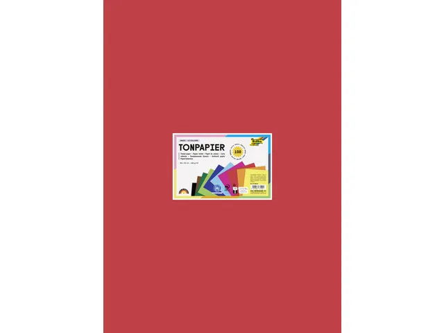 Tekenpapier Folia 50x70cm 130gram 100 vel assorti 10 kleuren