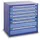 ladekast HxBxD 800x1005x695mm 7laden slot RAL7035 front RAL7035