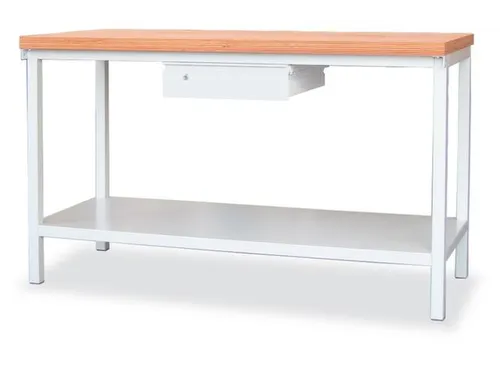 Werkbank Hxlxd 900X2000X700Mm 1Lade 1Legbord Lichtgrijs