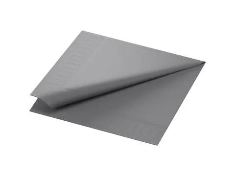 Servet 40x40cm 1/4 vouw 2 laags Grijs doos 10x125 stuks