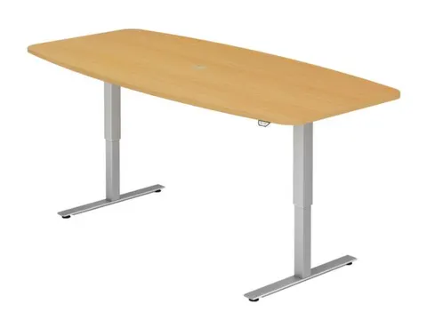 In hoogte verstelbare vergadertafel,HxBxD 710-1200x2200x1030mm