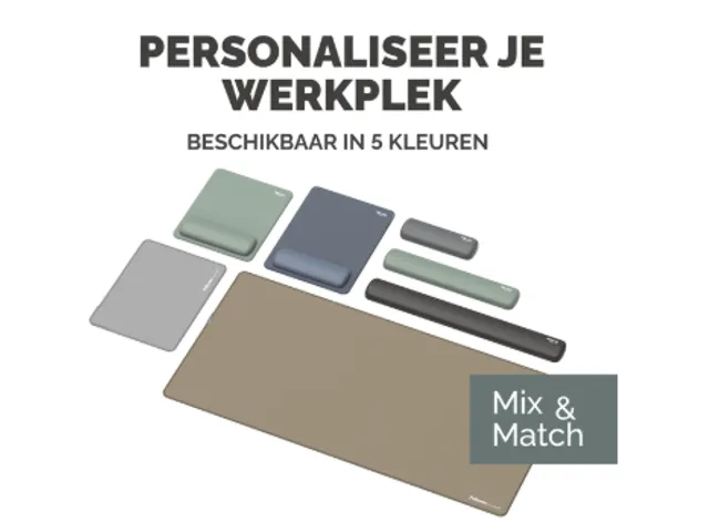 Muismat met polssteun Fellowes Breyta XL blauw 21x28cm